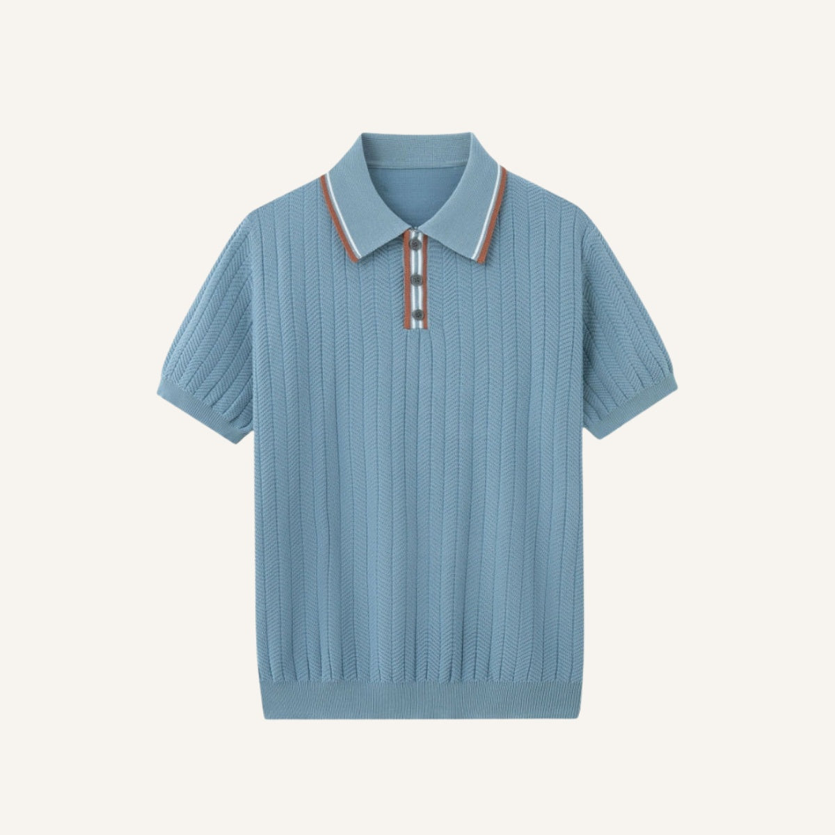 Polo Shirt Loreanni Ribbed